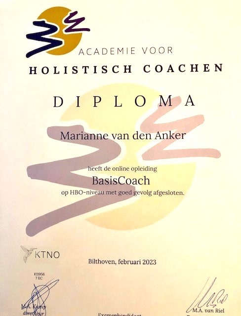 Ankerstyling diploma holistisch coach